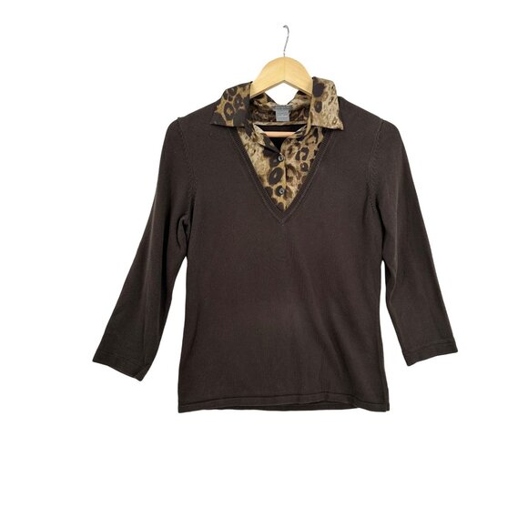 Ann Taylor Factory‎ Sweater Womens Size M Lightweight Corpcore Office Siren - Picture 1 of 10